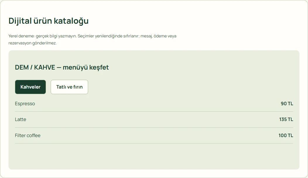 Dijital ürün kataloğu