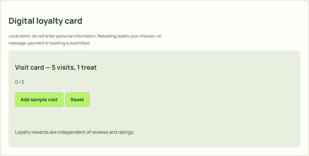 Digital loyalty card