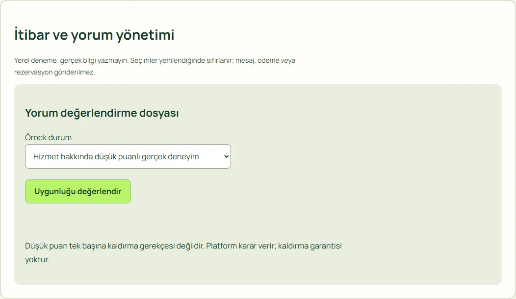 İtibar ve yorum yönetimi